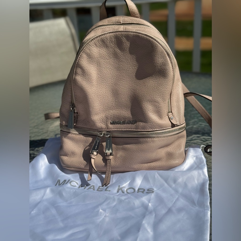 Authentic Michael Kors ballerina pink medium backpack bag
